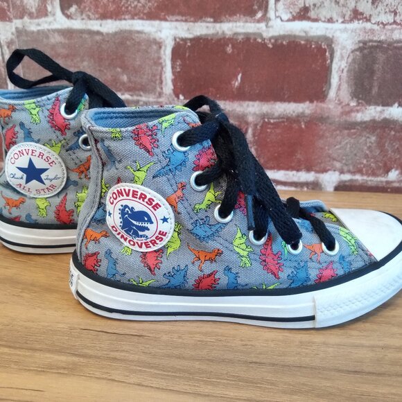 Converse Other - Converse High Tops Boys Size 11 Shoes Chuck Taylor Dinoverse Dinosaur Shoes Dino